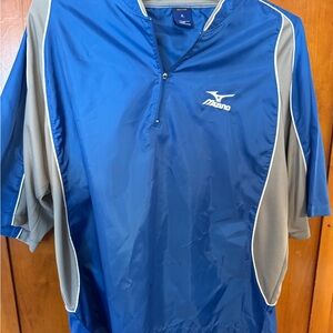 Mizuno Blue and Gray Half-Zip Jacket